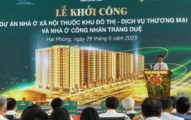 Công ty Cổ phần KCN Sài Gòn – Hải Phòng (SHP) là chủ đầu tư dự án nhà ở xã hội Evergreen Tràng Duệ gần 1600 tỷ
